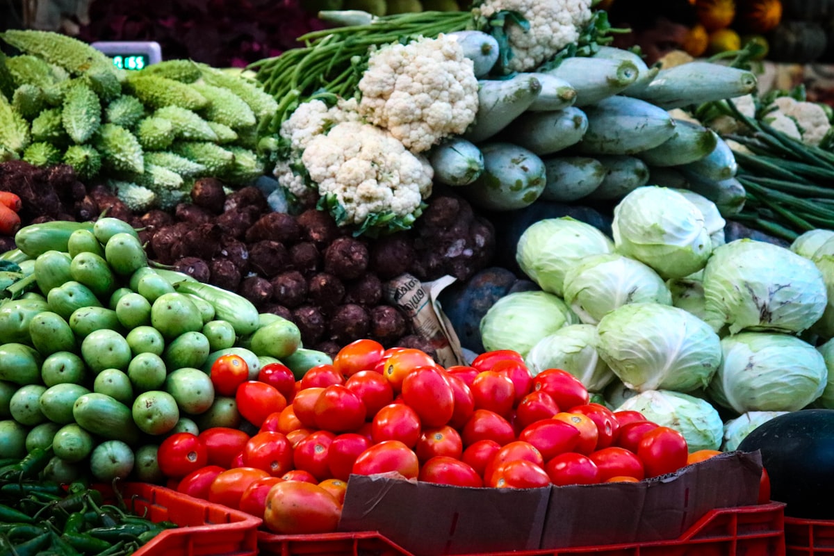 Grünes Blattgemüse mit Vitamin K und Folsäure
